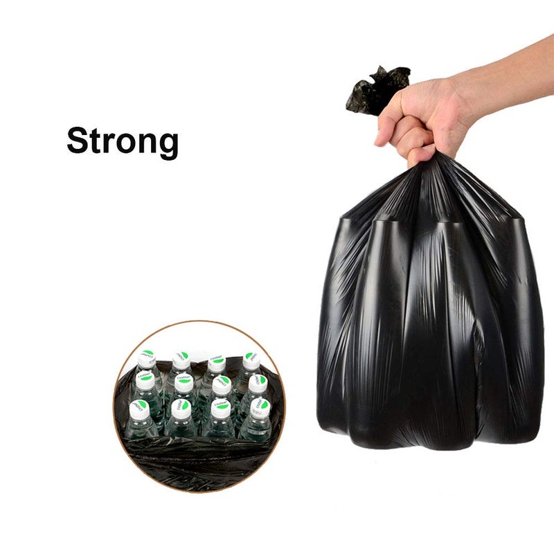 Inwaysin 4-6 Gallon Recycled Trash Bags Biodegradable Trash Bags Compostable Garbage bags Recycling bags Degradable Waste basket Liners Bags for Bathroom Kitchen Bedroom Living Room Office (Black, 100 Counts) - Image 4